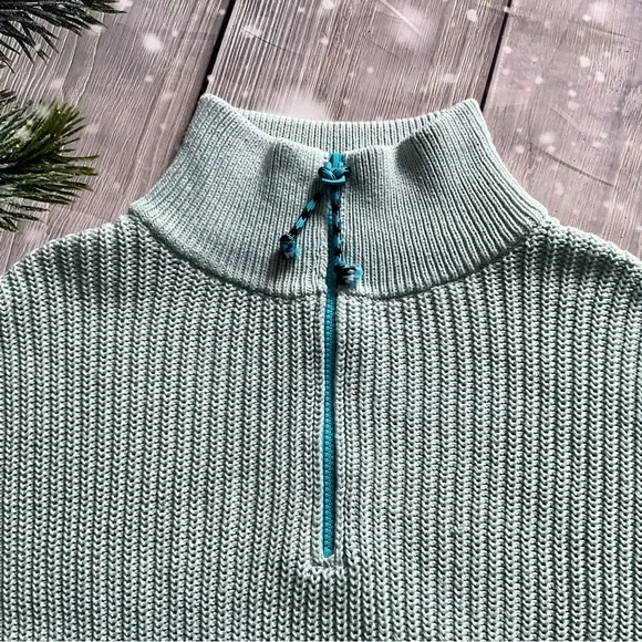 Lisa Todd High Life Half-Zip Long-Sleeve Sweater Back Stripes - Picture 9 of 12